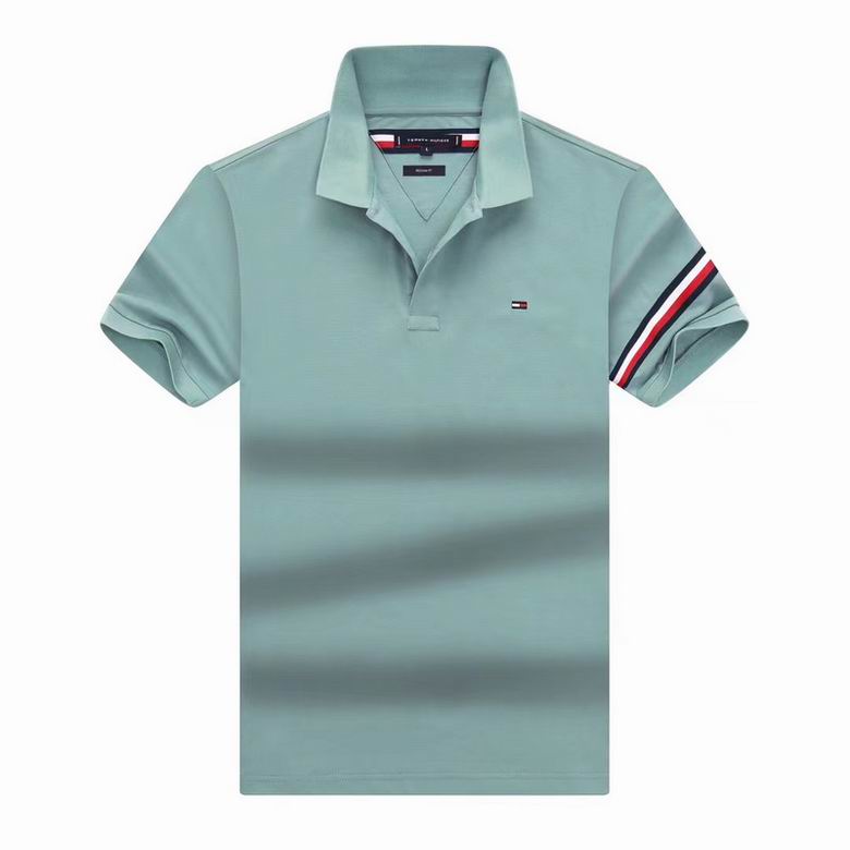 Wholesale Cheap Tommy Short Sleeve Polo Lapel T Shirts for Sale