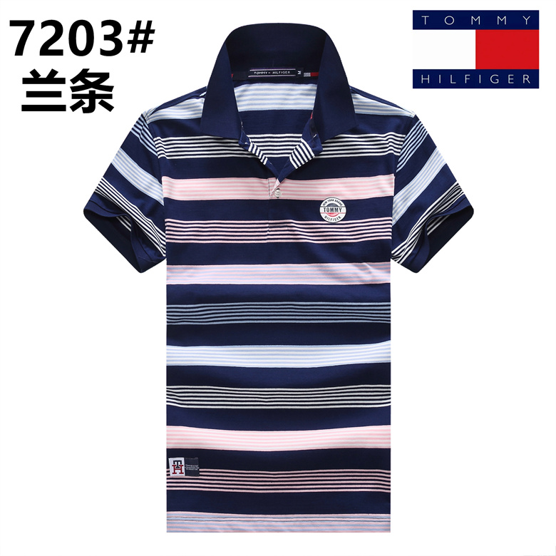 Wholesale Cheap Tommy Short Sleeve Polo Lapel Replica T Shirts for Sale