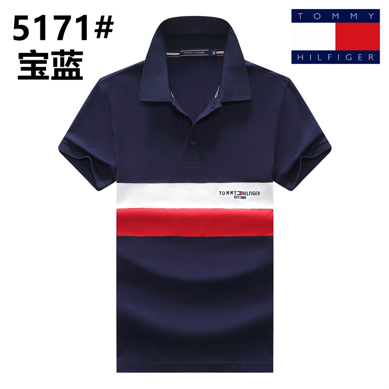 Wholesale Cheap Tommy Short Sleeve Polo Lapel Replica T Shirts for Sale