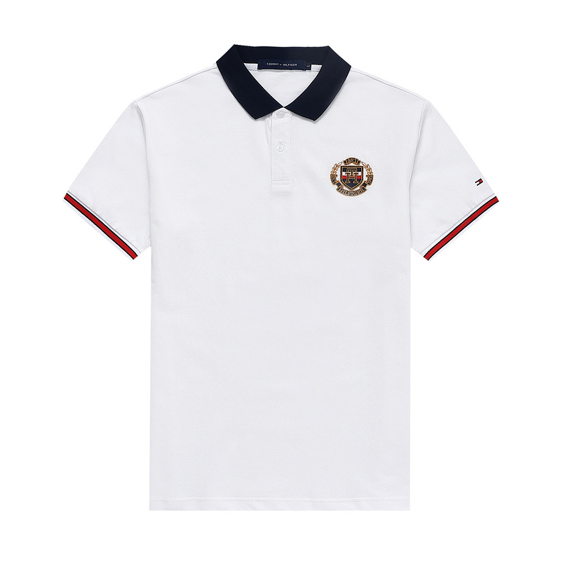 Wholesale Cheap Tommy Short Sleeve Polo Lapel Replica T Shirts for Sale