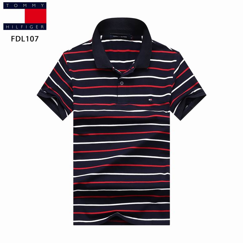 Wholesale Cheap T ommy Polo Short Sleeve Lapel T Shirts for Sale