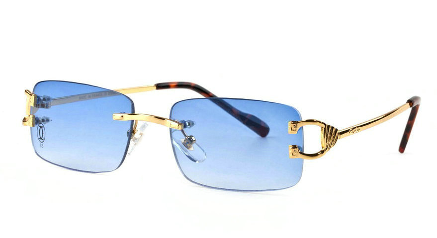 Wholesale Cartier Metal Rimless Glasses Replica Frames for Sale-038