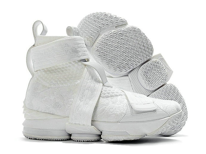 Kith x Nike LeBron 15 Strap Long Live The King Triple White-133