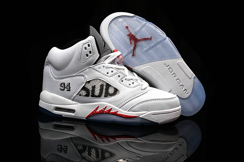 Wholesale Replica Air Jordan 5 X Supreme Basketball Shoes For Cheap-013