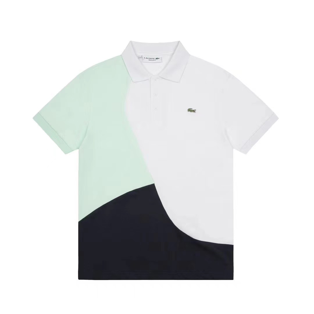 Wholesale Cheap Lacoste Short Sleeve Lapel T Shirts for Sale